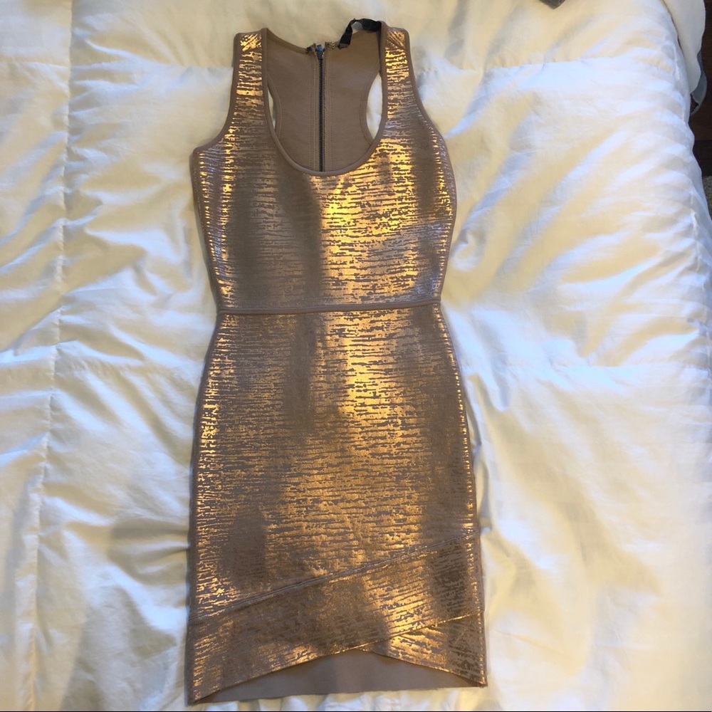 BCBG metallic dress